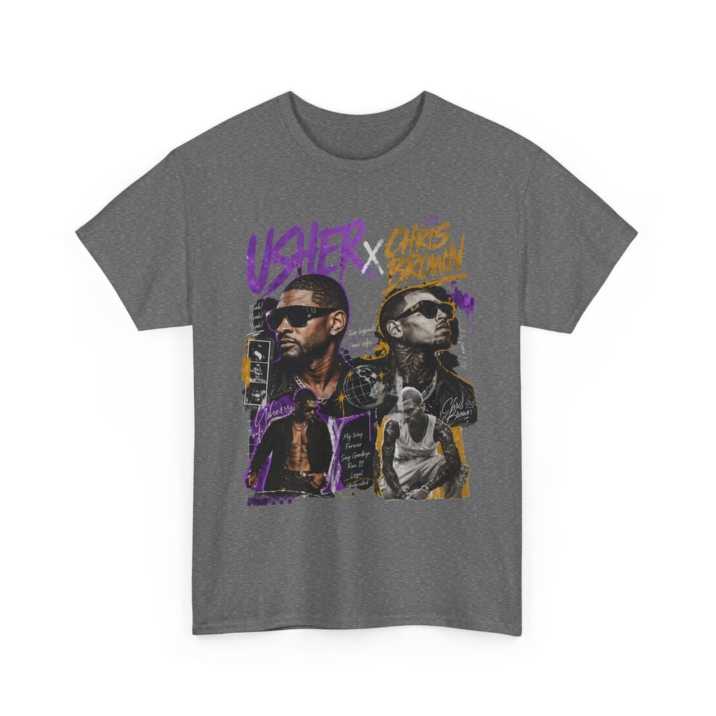 Usher Chris Brown Tour Tee | R&B Tour T-shirt | Unisex Urban Concert Style Tee | Two Legends One Vibe Shirt