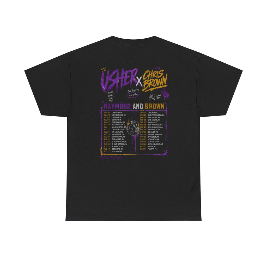 Usher Chris Brown Tour Tee | R&B Tour T-shirt | Unisex Urban Concert Style Tee | Two Legends One Vibe Shirt