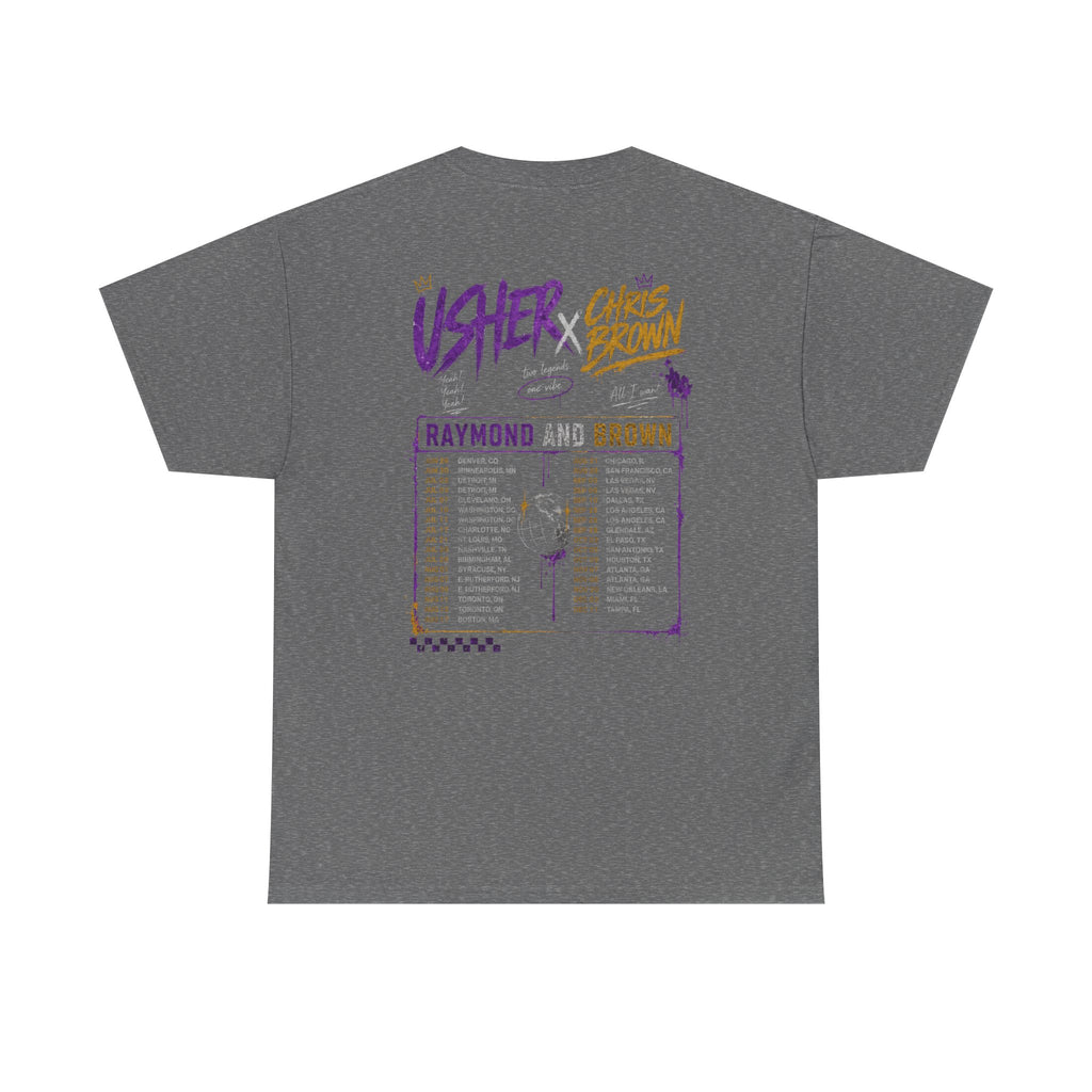 Usher Chris Brown Tour Tee | R&B Tour T-shirt | Unisex Urban Concert Style Tee | Two Legends One Vibe Shirt