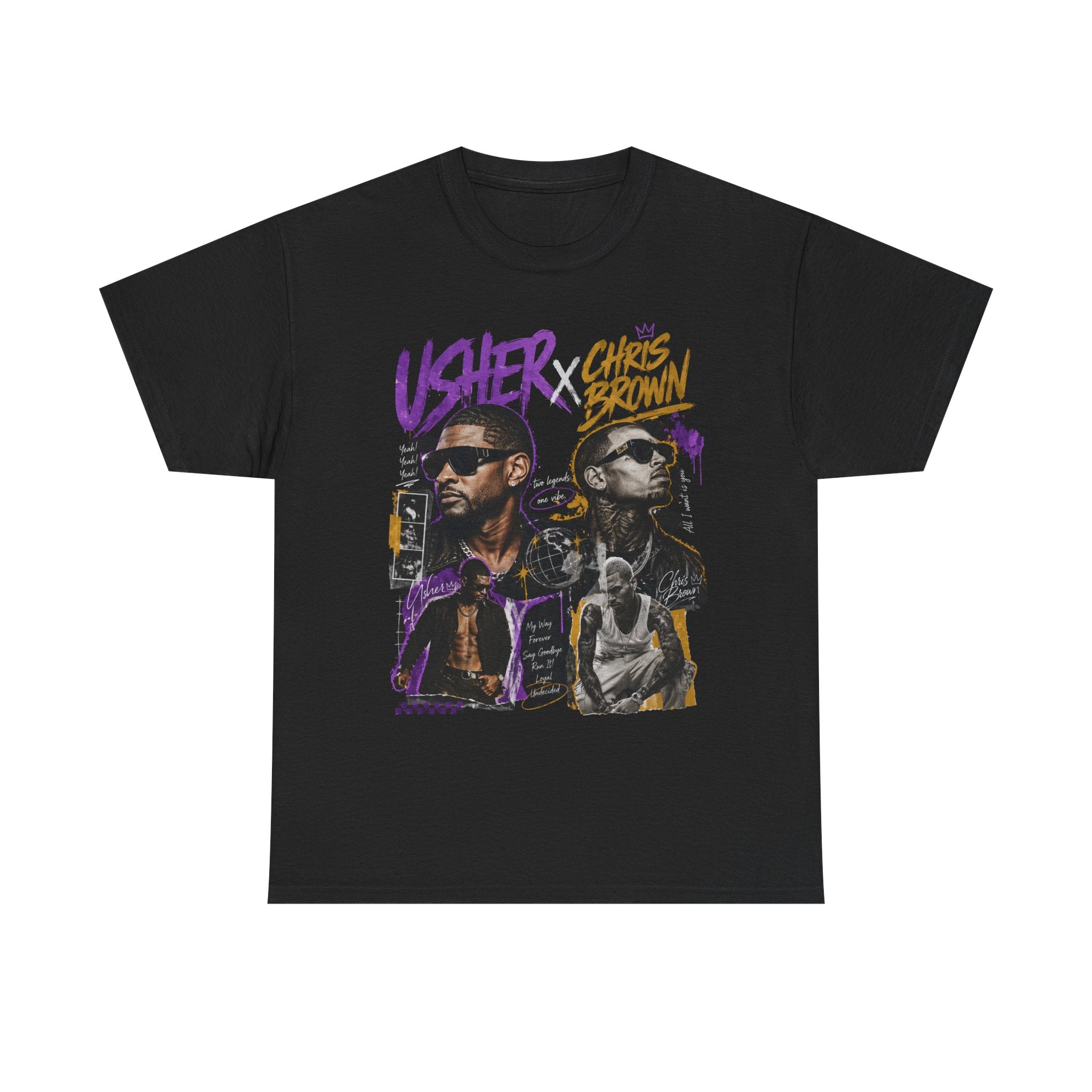 Usher Chris Brown Tour Tee | R&B Tour T-shirt | Unisex Urban Concert Style Tee | Two Legends One Vibe Shirt