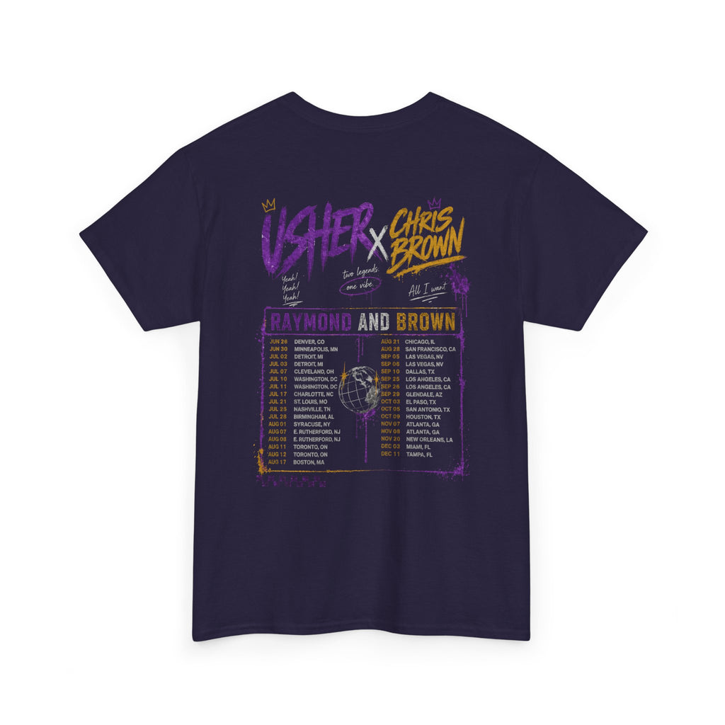 Usher Chris Brown Tour Tee | R&B Tour T-shirt | Unisex Urban Concert Style Tee | Two Legends One Vibe Shirt