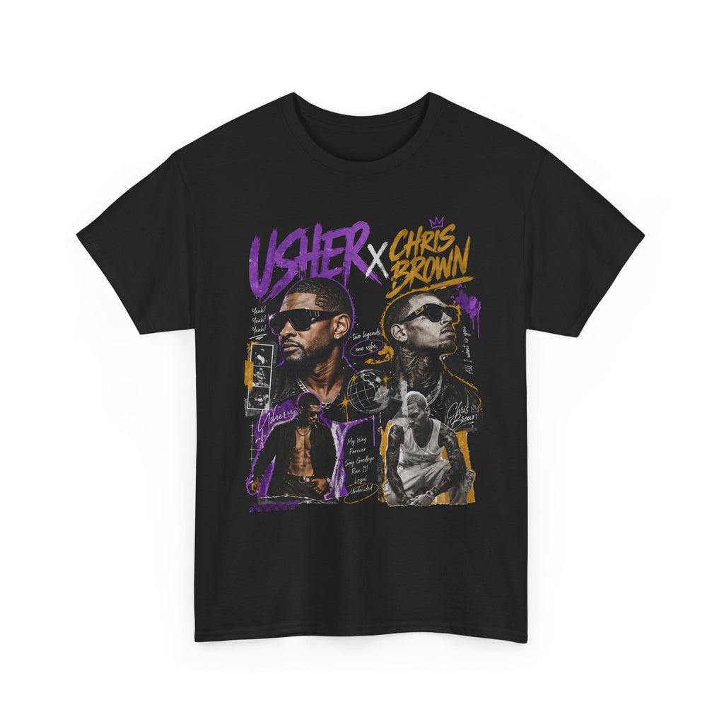 Usher Chris Brown Tour Tee | R&B Tour T-shirt | Unisex Urban Concert Style Tee | Two Legends One Vibe Shirt