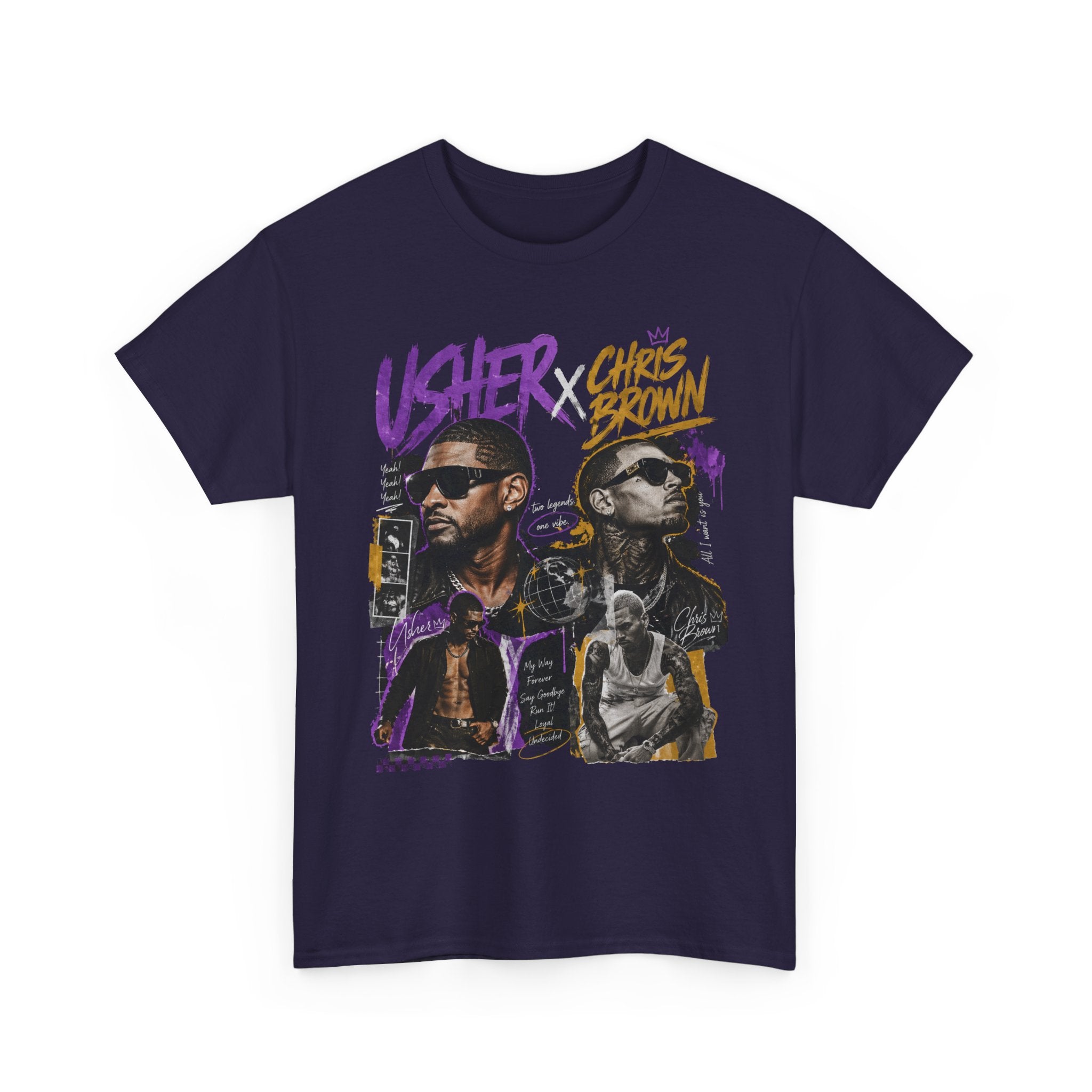 Usher Chris Brown Tour Tee | R&B Tour T-shirt | Unisex Urban Concert Style Tee | Two Legends One Vibe Shirt