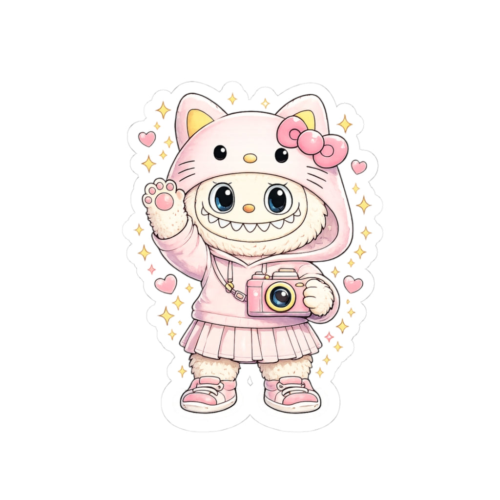 Cute Labubu Kitty Kiss-Cut Sticker