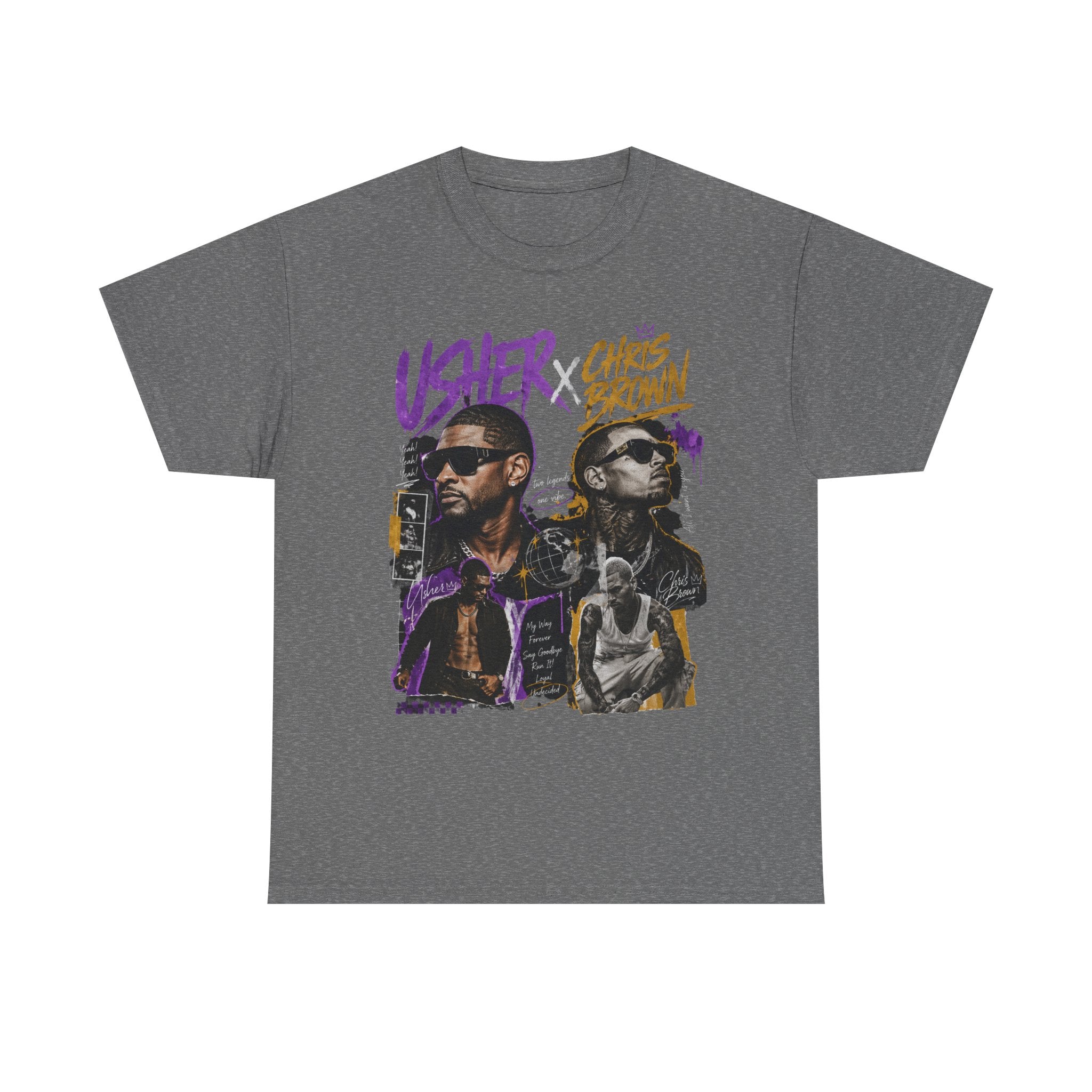 Usher Chris Brown Tour Tee | R&B Tour T-shirt | Unisex Urban Concert Style Tee | Two Legends One Vibe Shirt