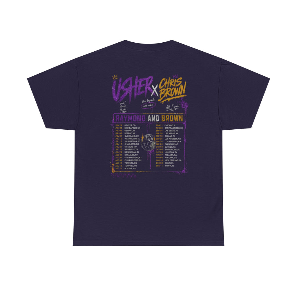 Usher Chris Brown Tour Tee | R&B Tour T-shirt | Unisex Urban Concert Style Tee | Two Legends One Vibe Shirt