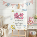 Dream Care bears Baby Shower Welcome Sign Template