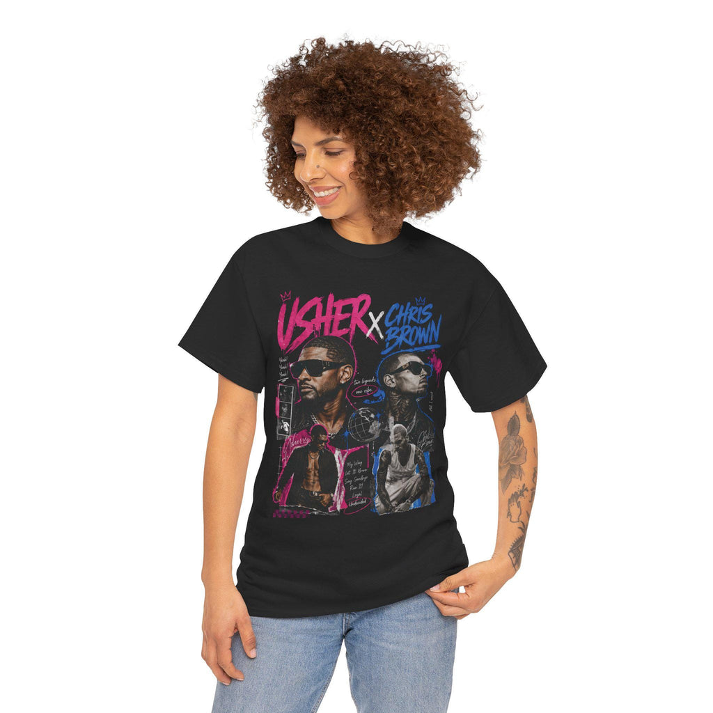 Usher x Chris Brown Tour Tee | R&B Tour T-shirt |Unisex Urban Concert Style Tee | Two Legends One Vibe Shirt